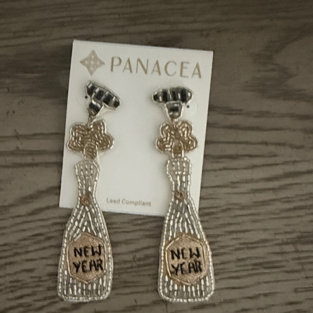 Nordstrom Gold and Cream Drop Earrings